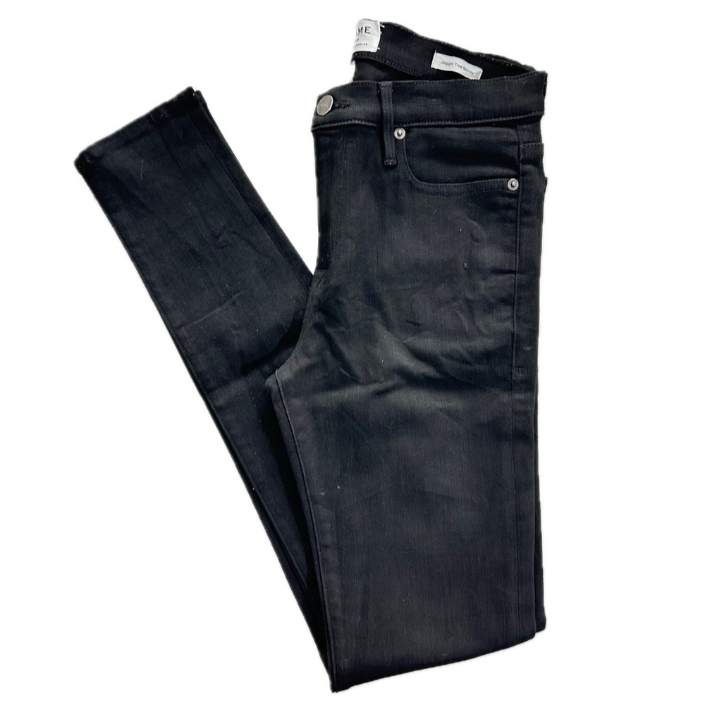 FRAME DENIM True Skinny Black Jeans Jagger in Noir Women Size 31 x 32 Tall